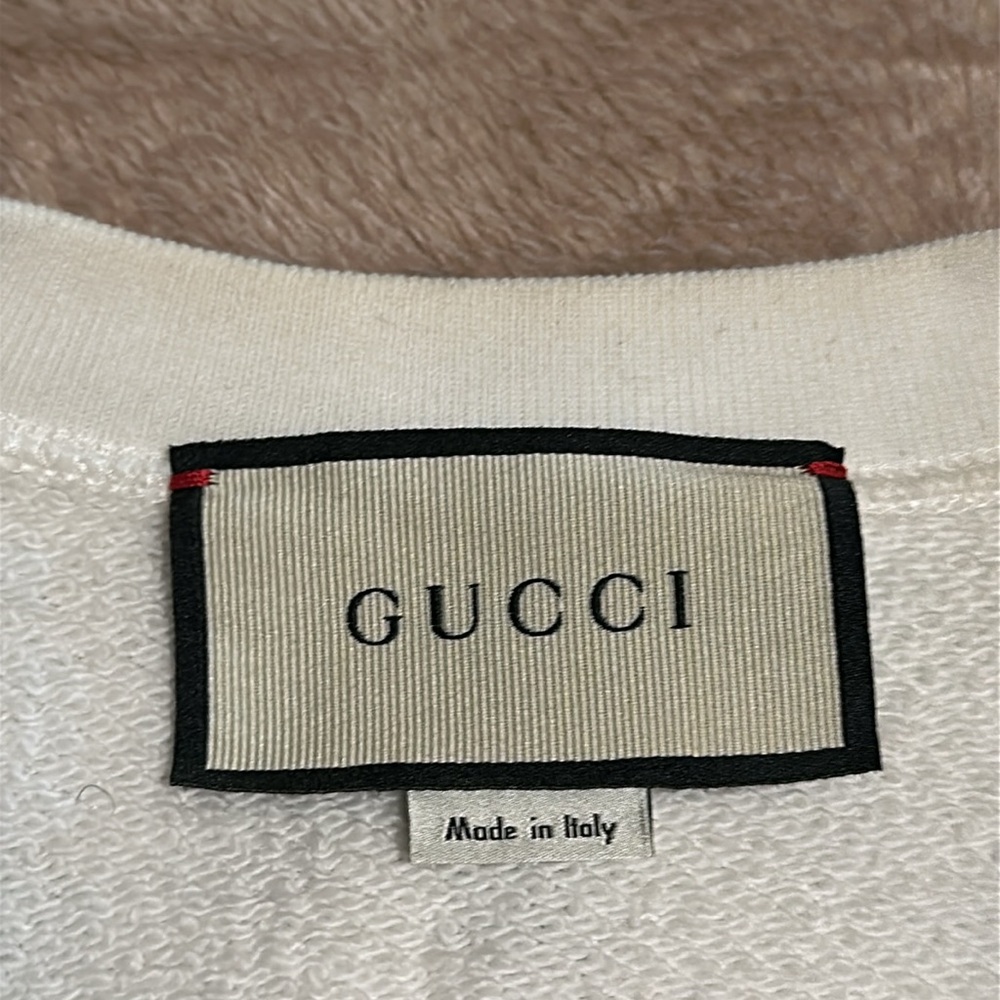 Gucci White & Black Polka Dot Print Sweatshirt - Picture 9 of 14